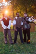 Adam Habben as Claudio, Martel Manning as Benedick, and Chris Smith as Don Pedro